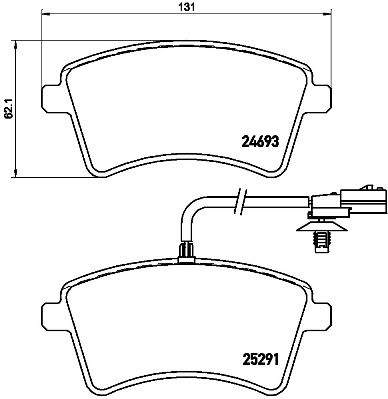 Obrázok Sada brzdových platničiek kotúčovej brzdy BREMBO  P68058
