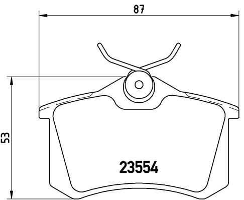 Obrázok Sada brzdových platničiek kotúčovej brzdy BREMBO  P85017