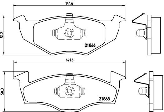 Obrázok Sada brzdových platničiek kotúčovej brzdy BREMBO  P85030