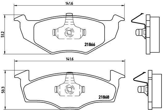 Obrázok Sada brzdových platničiek kotúčovej brzdy BREMBO  P85031