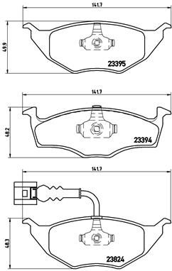 Obrázok Sada brzdových platničiek kotúčovej brzdy BREMBO  P85063