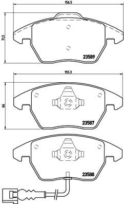 Obrázok Sada brzdových platničiek kotúčovej brzdy BREMBO  P85075
