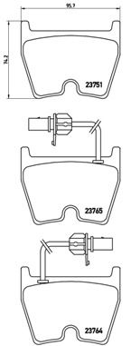 Obrázok Sada brzdových platničiek kotúčovej brzdy BREMBO  P85078
