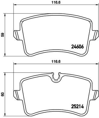 Obrázok Sada brzdových platničiek kotúčovej brzdy BREMBO  P85119