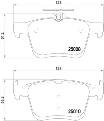 Obrázok Sada brzdových platničiek kotúčovej brzdy BREMBO  P85125