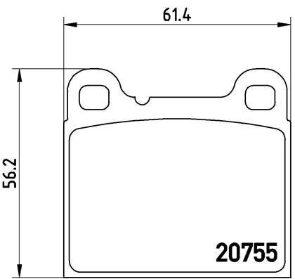 Obrázok Sada brzdových platničiek kotúčovej brzdy BREMBO  P86002