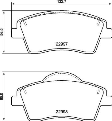 Obrázok Sada brzdových platničiek kotúčovej brzdy BREMBO  P86033