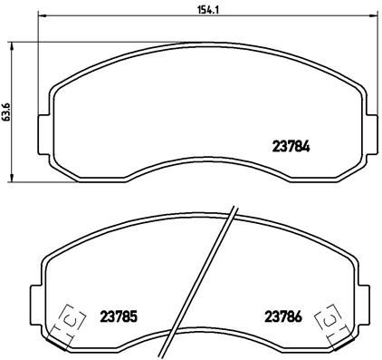 Obrázok Sada brzdových platničiek kotúčovej brzdy BREMBO  P99003