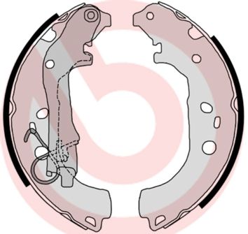 Obrázok Sada brzdových čeľustí BREMBO  S23518