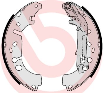 Obrázok Sada brzdových čeľustí BREMBO  S23531