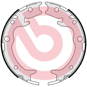 Obrázok Sada brzd. čeľustí parkov. brzdy BREMBO  S28516
