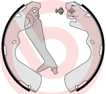 Obrázok Sada brzdových čeľustí BREMBO  S30514