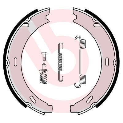 Obrázok Sada brzd. čeľustí parkov. brzdy BREMBO  S50502