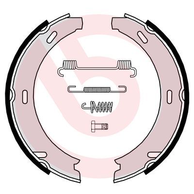 Obrázok Sada brzd. čeľustí parkov. brzdy BREMBO  S50507
