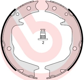 Obrázok Sada brzd. čeľustí parkov. brzdy BREMBO  S54519