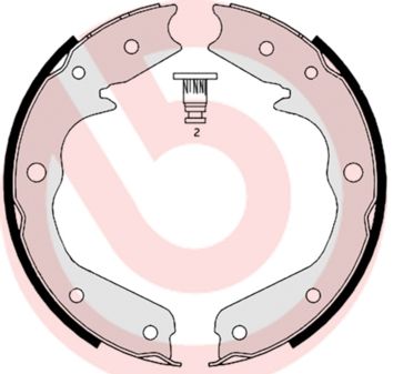 Obrázok Sada brzd. čeľustí parkov. brzdy BREMBO  S59527