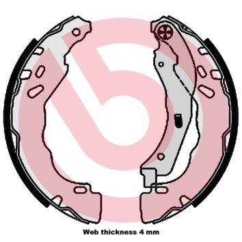 Obrázok Sada brzdových čeľustí BREMBO  S61544