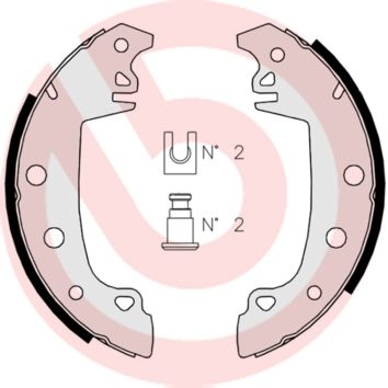 Obrázok Sada brzdových čeľustí BREMBO  S68507