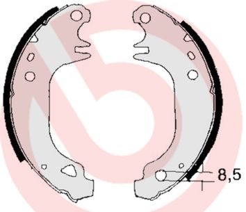 Obrázok Sada brzdových čeľustí BREMBO  S68517