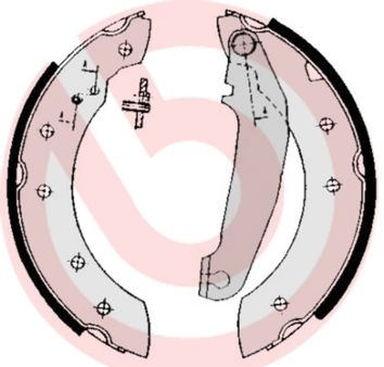 Obrázok Sada brzdových čeľustí BREMBO  S86502