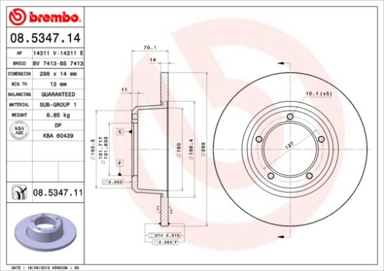 Obrázok Brzdový kotúč BREMBO COATED DISC LINE 08534711