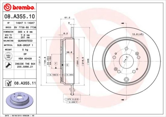 Obrázok Brzdový kotúč BREMBO COATED DISC LINE 08A35511