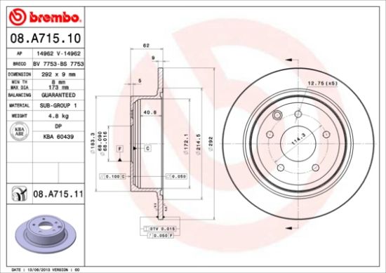 Obrázok Brzdový kotúč BREMBO COATED DISC LINE 08A71511