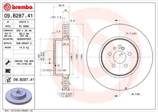Obrázok Brzdový kotúč BREMBO COATED DISC LINE 09B28741