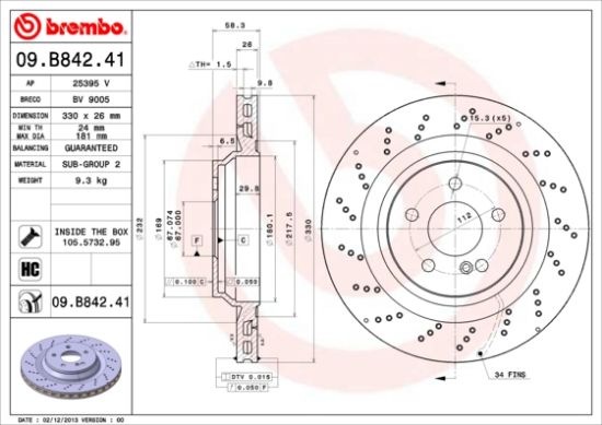 Obrázok Brzdový kotúč BREMBO COATED DISC LINE 09B84241