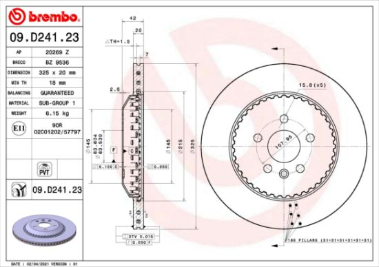 Obrázok Brzdový kotúč BREMBO TWO-PIECE DISCS LINE 09D24123