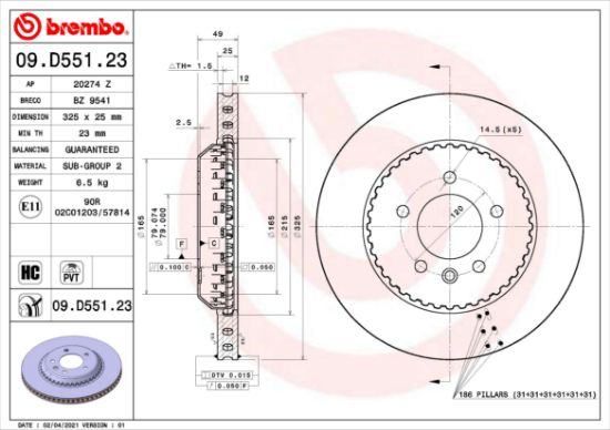 Obrázok Brzdový kotúč BREMBO TWO-PIECE DISCS LINE 09D55123