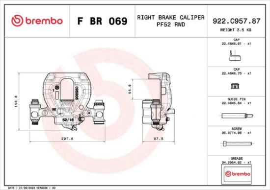 Obrázok Brzdový strmeň BREMBO  FBR069