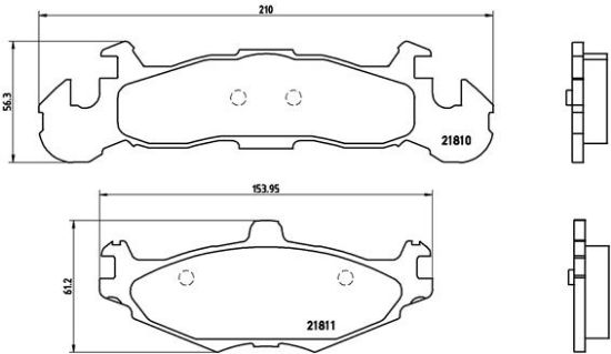 Obrázok Sada brzdových platničiek kotúčovej brzdy BREMBO  P11001
