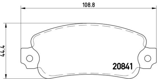 Obrázok Sada brzdových platničiek kotúčovej brzdy BREMBO  P23014