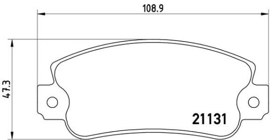 Obrázok Sada brzdových platničiek kotúčovej brzdy BREMBO  P23029