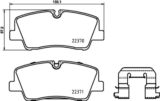 Obrázok Sada brzdových platničiek kotúčovej brzdy BREMBO  P30085
