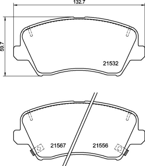 Obrázok Sada brzdových platničiek kotúčovej brzdy BREMBO  P30123
