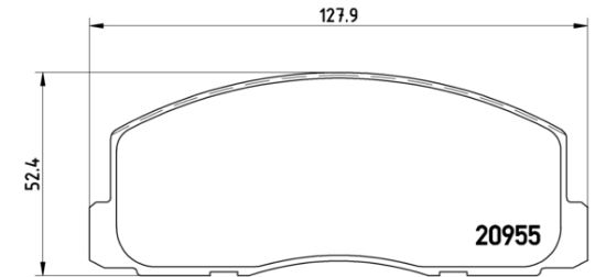 Obrázok Sada brzdových platničiek kotúčovej brzdy BREMBO  P54006
