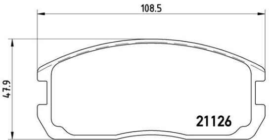 Obrázok Sada brzdových platničiek kotúčovej brzdy BREMBO  P54009