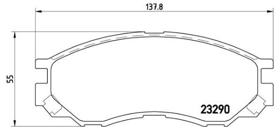 Obrázok Sada brzdových platničiek kotúčovej brzdy BREMBO  P54020