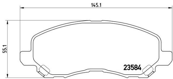 Obrázok Sada brzdových platničiek kotúčovej brzdy BREMBO  P54030