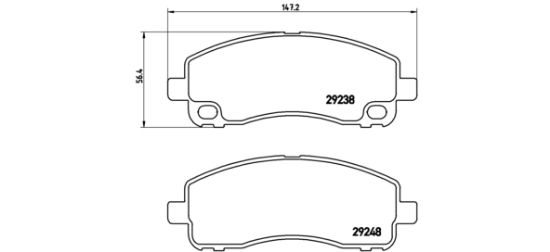 Obrázok Sada brzdových platničiek kotúčovej brzdy BREMBO  P54042