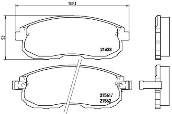 Obrázok Sada brzdových platničiek kotúčovej brzdy BREMBO  P56021