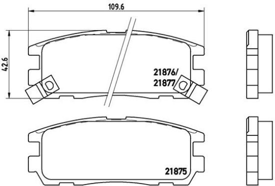 Obrázok Sada brzdových platničiek kotúčovej brzdy BREMBO  P59021