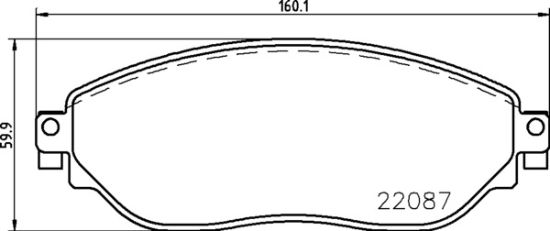 Obrázok Sada brzdových platničiek kotúčovej brzdy BREMBO  P59082