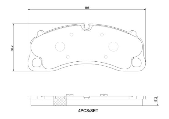 Obrázok Sada brzdových platničiek kotúčovej brzdy BREMBO  P65048