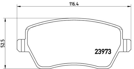 Obrázok Sada brzdových platničiek kotúčovej brzdy BREMBO  P68033