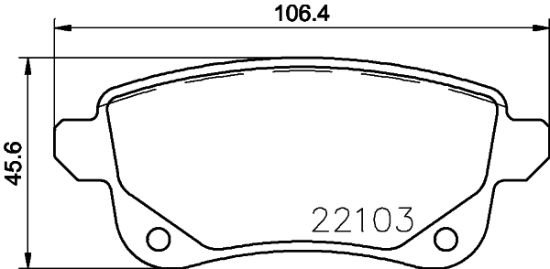 Obrázok Sada brzdových platničiek kotúčovej brzdy BREMBO  P68064