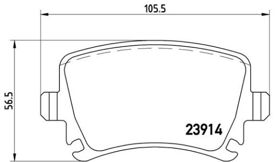 Obrázok Sada brzdových platničiek kotúčovej brzdy BREMBO  P85073