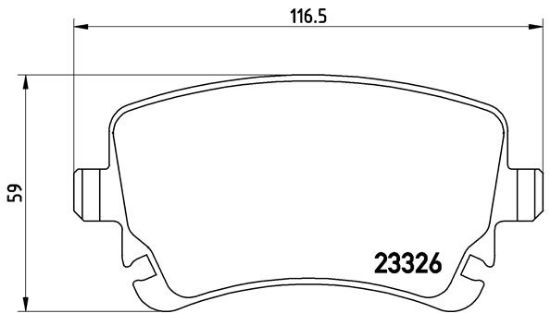 Obrázok Sada brzdových platničiek kotúčovej brzdy BREMBO  P85076
